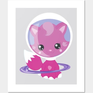 Space Cat, Cute Cat, Space, Cosmonaut, Astronaut Posters and Art